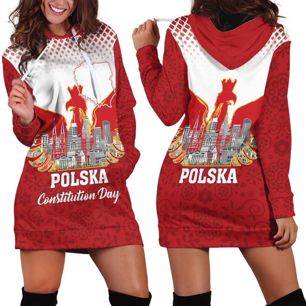 Poland Constitution Day Hoodie Dress Warsaw Capital Mazurek Dabrowskiego