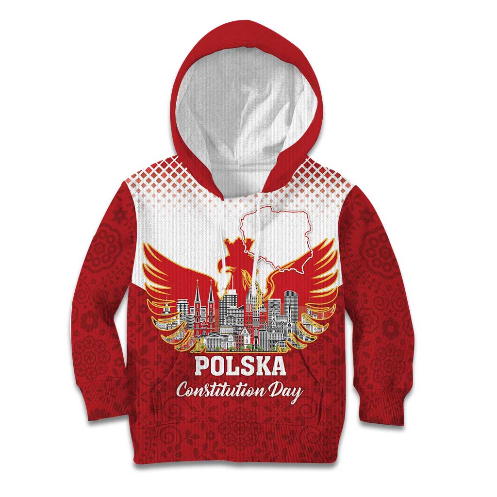 Poland Constitution Day Kid Hoodie Warsaw Capital Mazurek Dabrowskiego