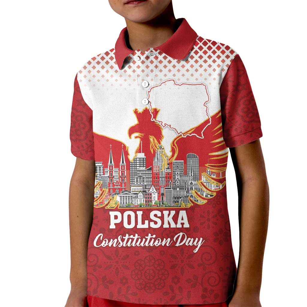 Poland Constitution Day Kid Polo Shirt Warsaw Capital Mazurek Dabrowskiego