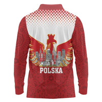 Poland Constitution Day Long Sleeve Polo Shirt Warsaw Capital Mazurek Dabrowskiego