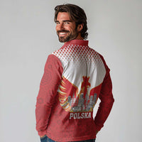 Poland Constitution Day Long Sleeve Polo Shirt Warsaw Capital Mazurek Dabrowskiego