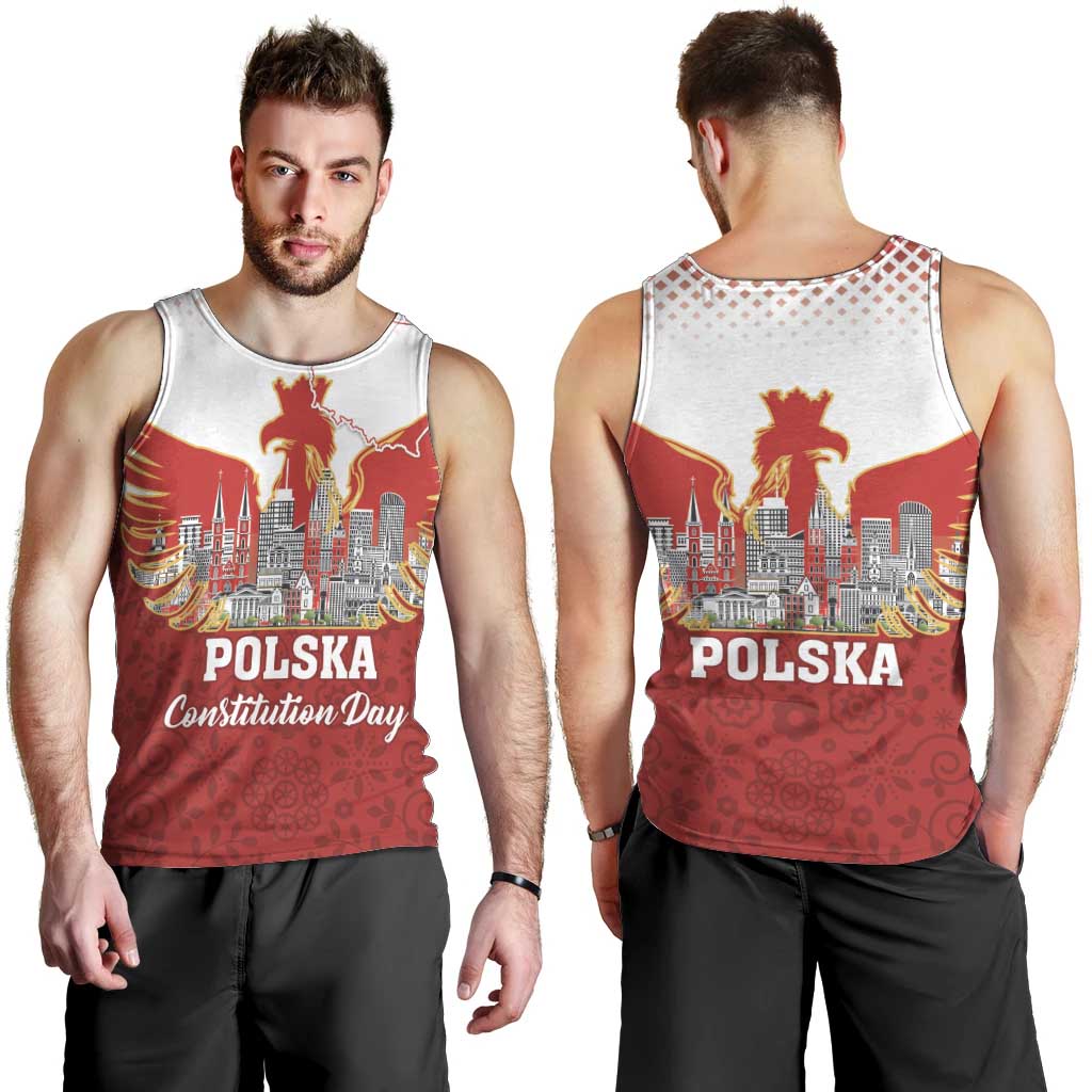 Poland Constitution Day Men Tank Top Warsaw Capital Mazurek Dabrowskiego