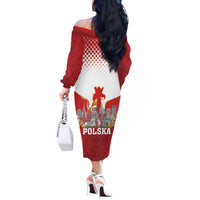 Poland Constitution Day Off The Shoulder Long Sleeve Dress Warsaw Capital Mazurek Dabrowskiego