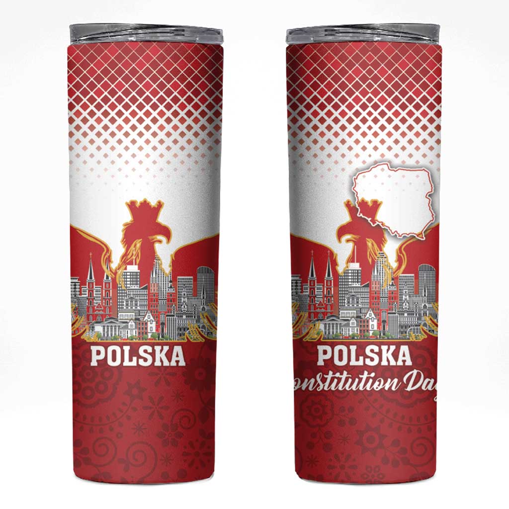 Poland Constitution Day Skinny Tumbler Warsaw Capital Mazurek Dabrowskiego