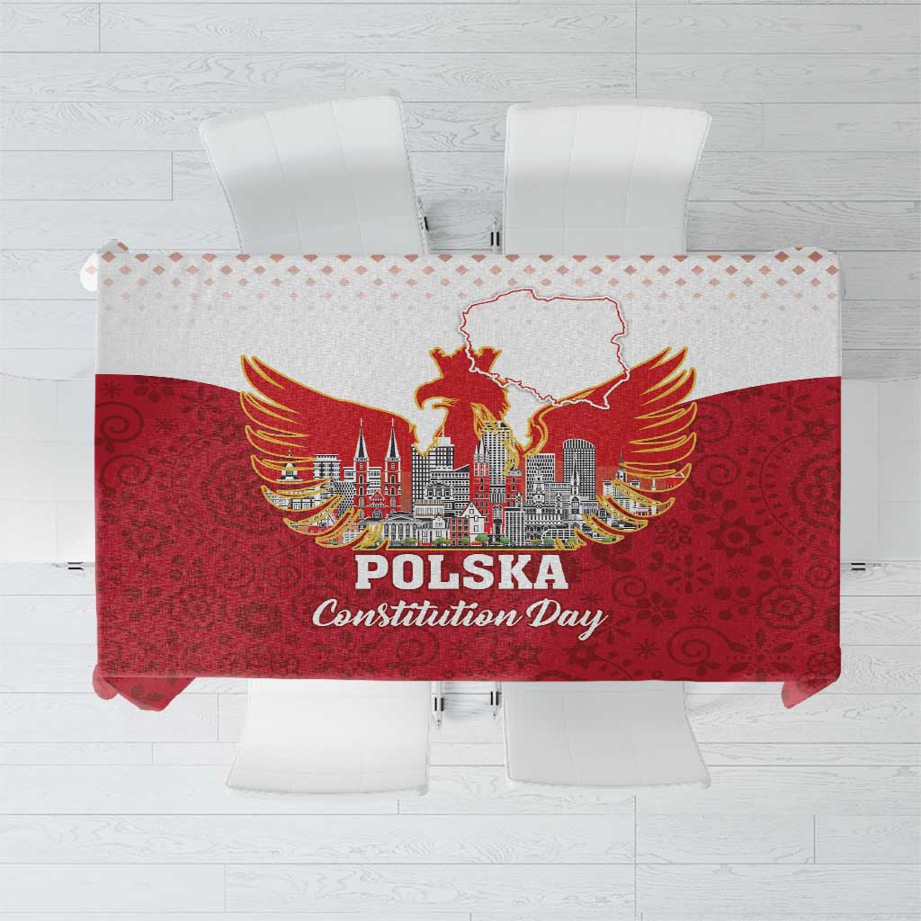 Poland Constitution Day Tablecloth Warsaw Capital Mazurek Dabrowskiego