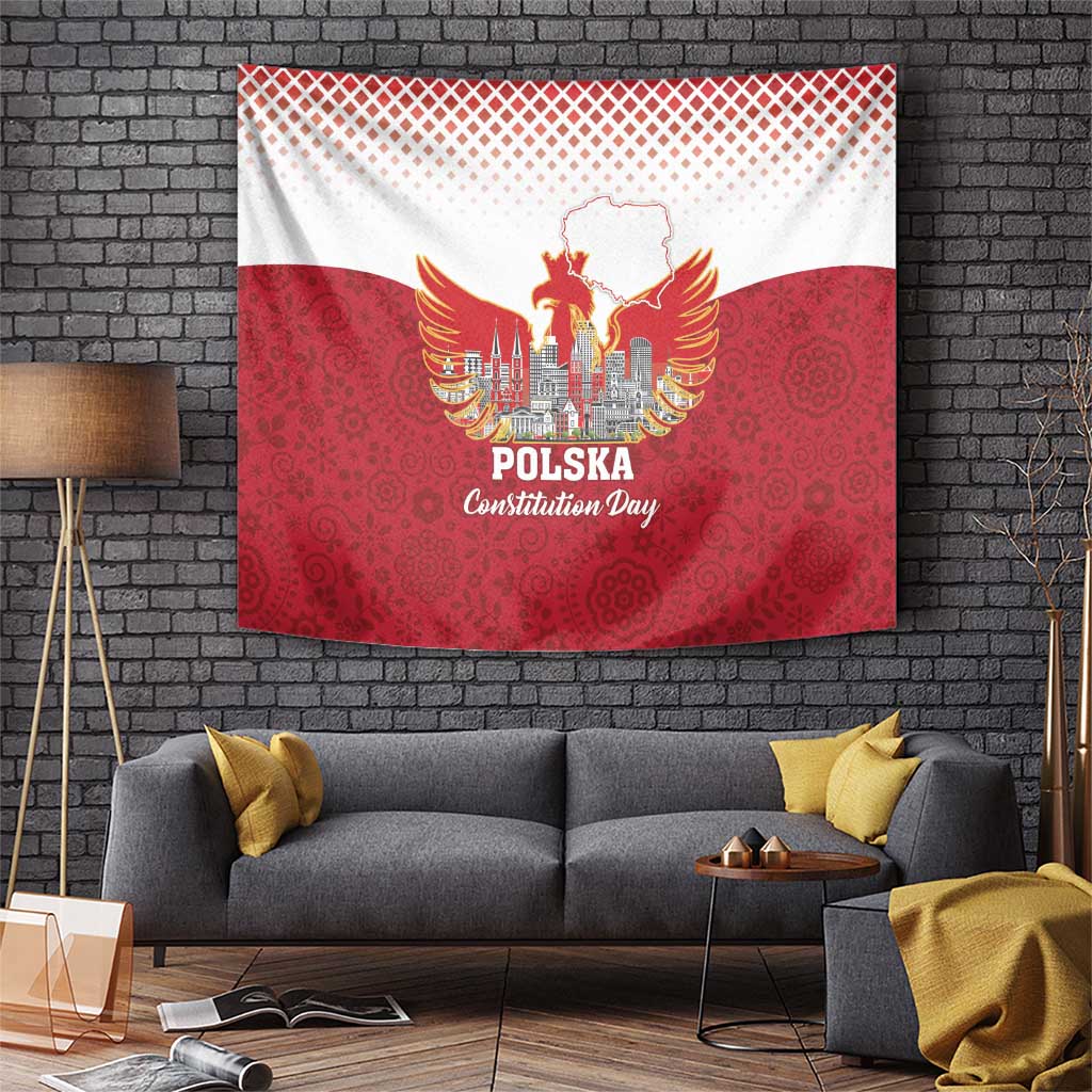 Poland Constitution Day Tapestry Warsaw Capital Mazurek Dabrowskiego