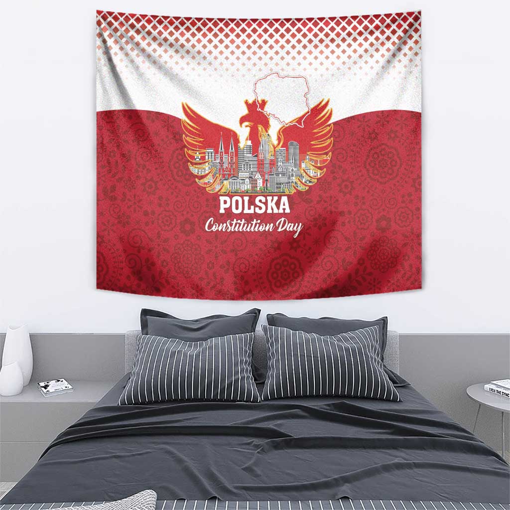 Poland Constitution Day Tapestry Warsaw Capital Mazurek Dabrowskiego