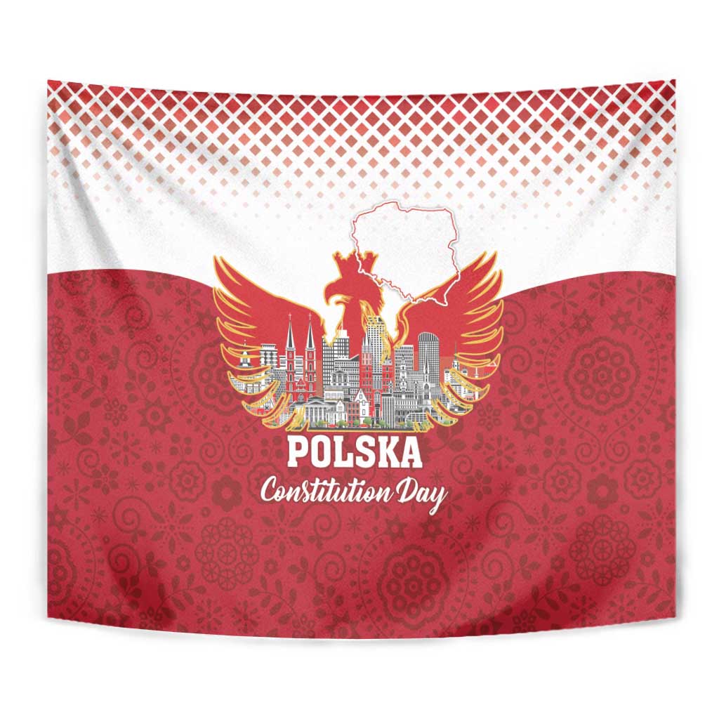 Poland Constitution Day Tapestry Warsaw Capital Mazurek Dabrowskiego