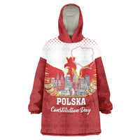 Poland Constitution Day Wearable Blanket Hoodie Warsaw Capital Mazurek Dabrowskiego