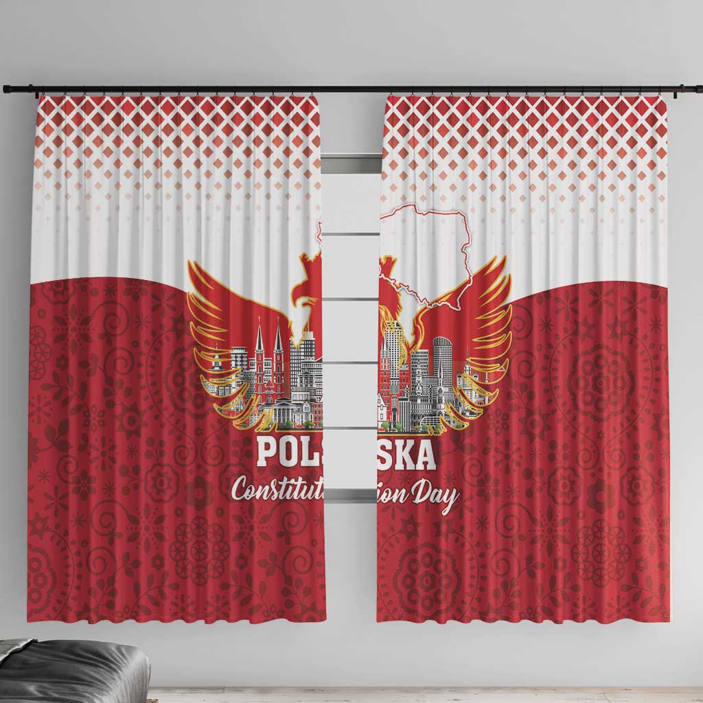 Poland Constitution Day Window Curtain Warsaw Capital Mazurek Dabrowskiego