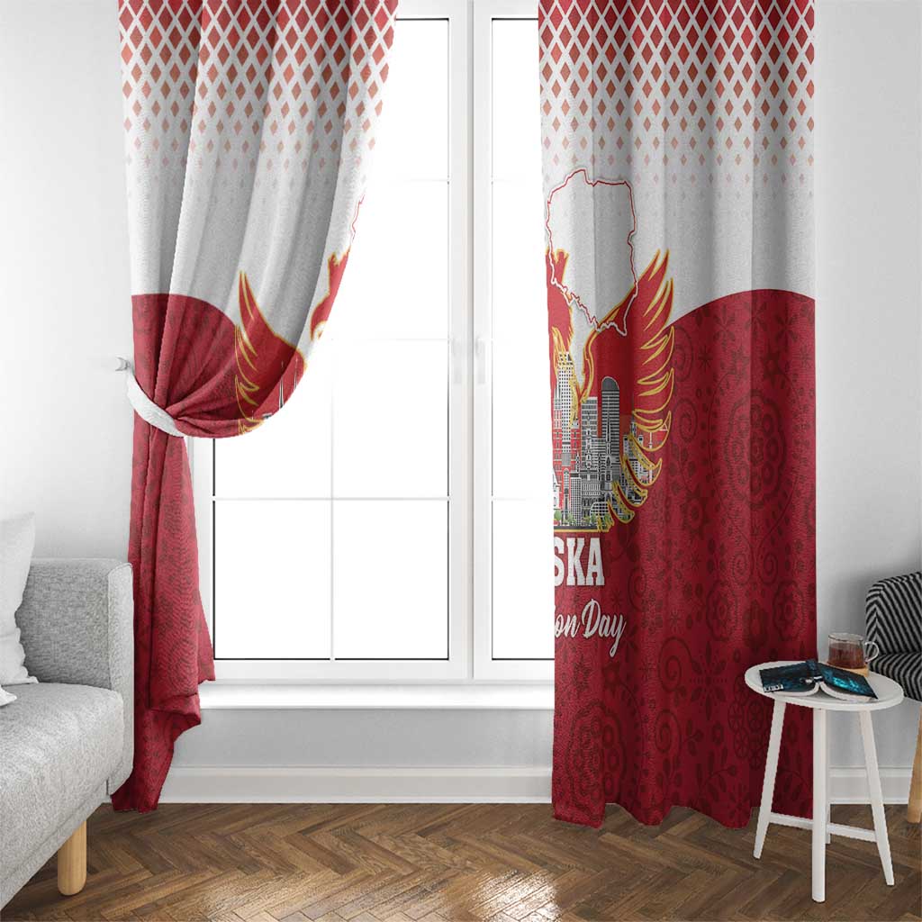 Poland Constitution Day Window Curtain Warsaw Capital Mazurek Dabrowskiego