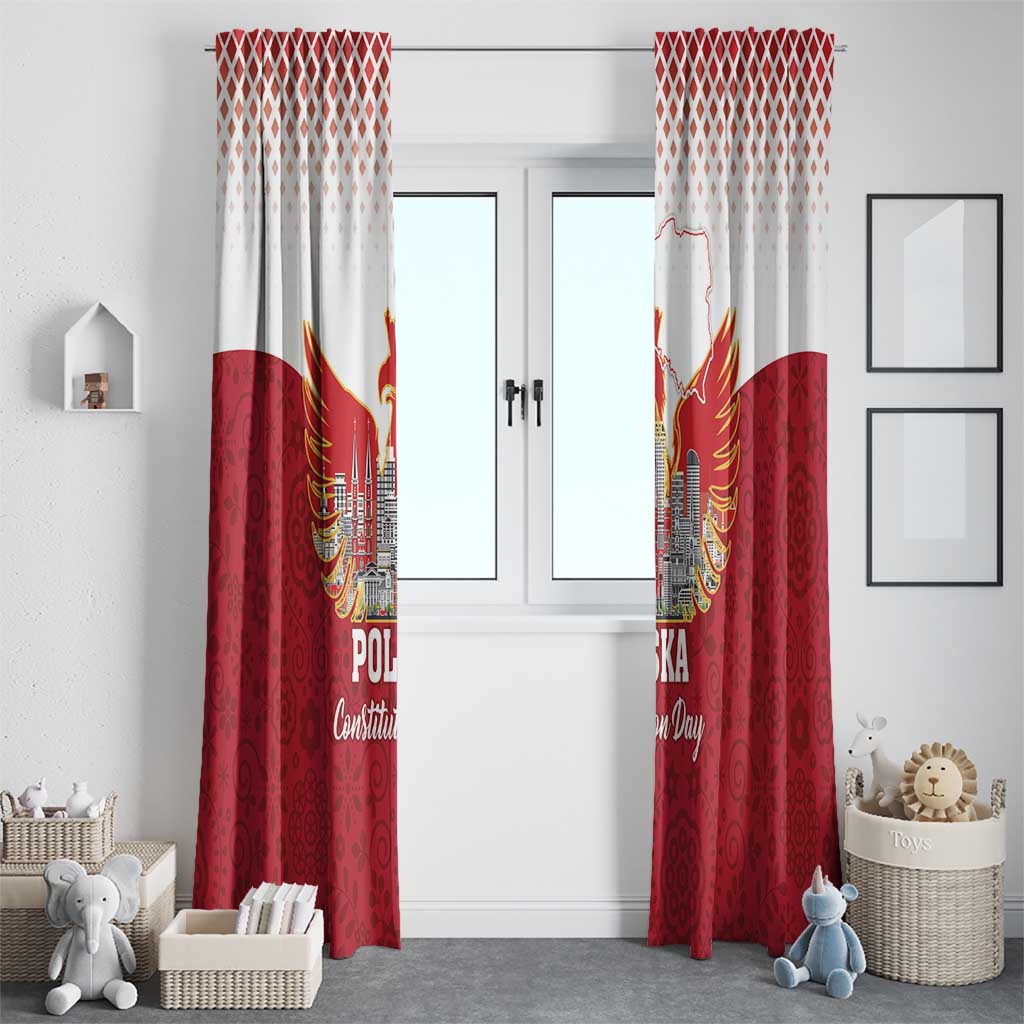 Poland Constitution Day Window Curtain Warsaw Capital Mazurek Dabrowskiego