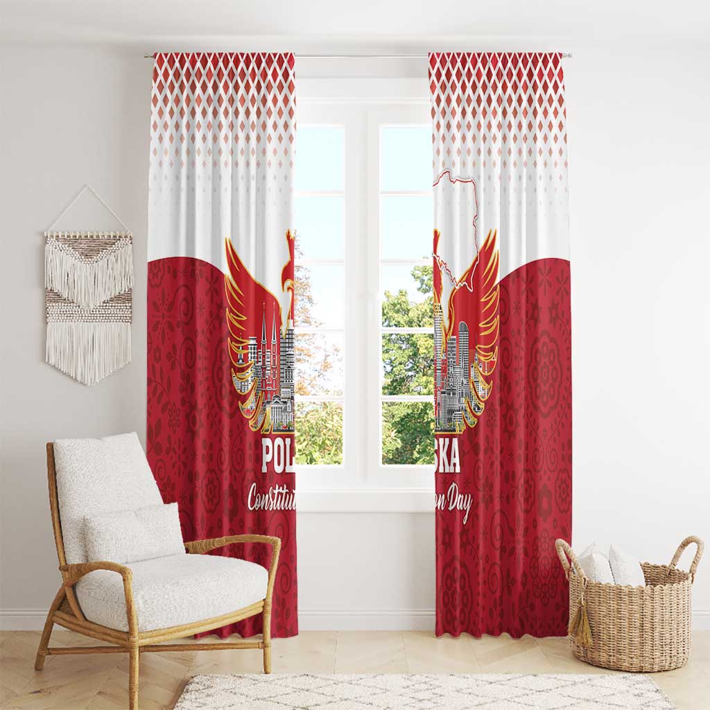 Poland Constitution Day Window Curtain Warsaw Capital Mazurek Dabrowskiego