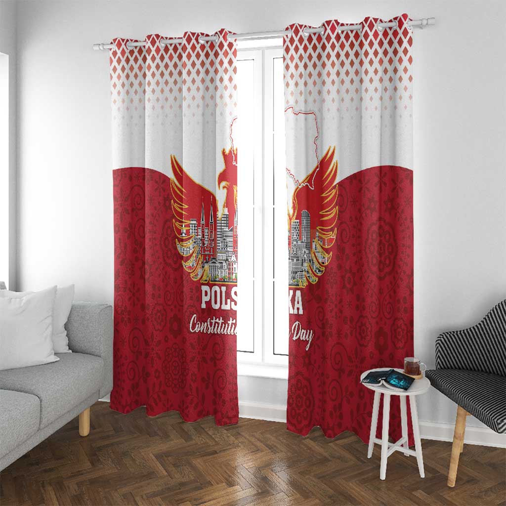 Poland Constitution Day Window Curtain Warsaw Capital Mazurek Dabrowskiego