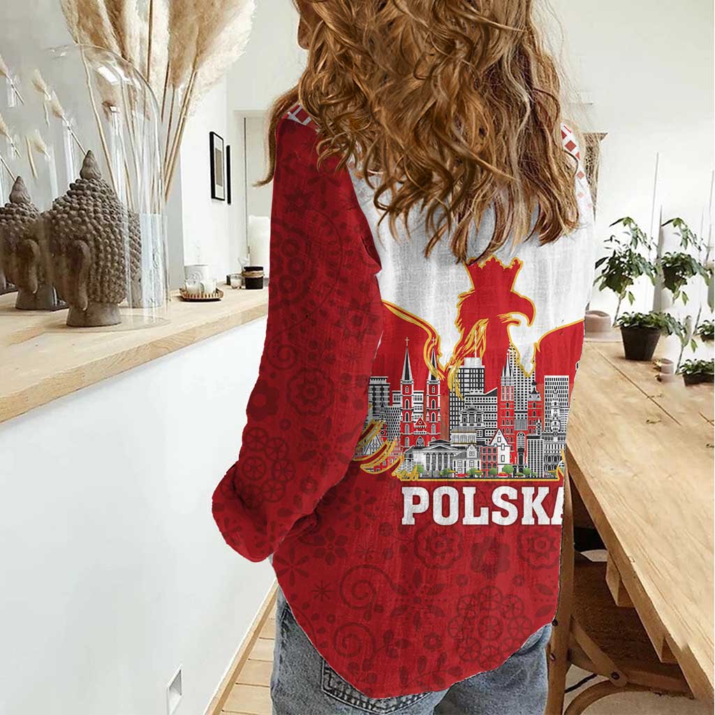 Poland Constitution Day Women Casual Shirt Warsaw Capital Mazurek Dabrowskiego