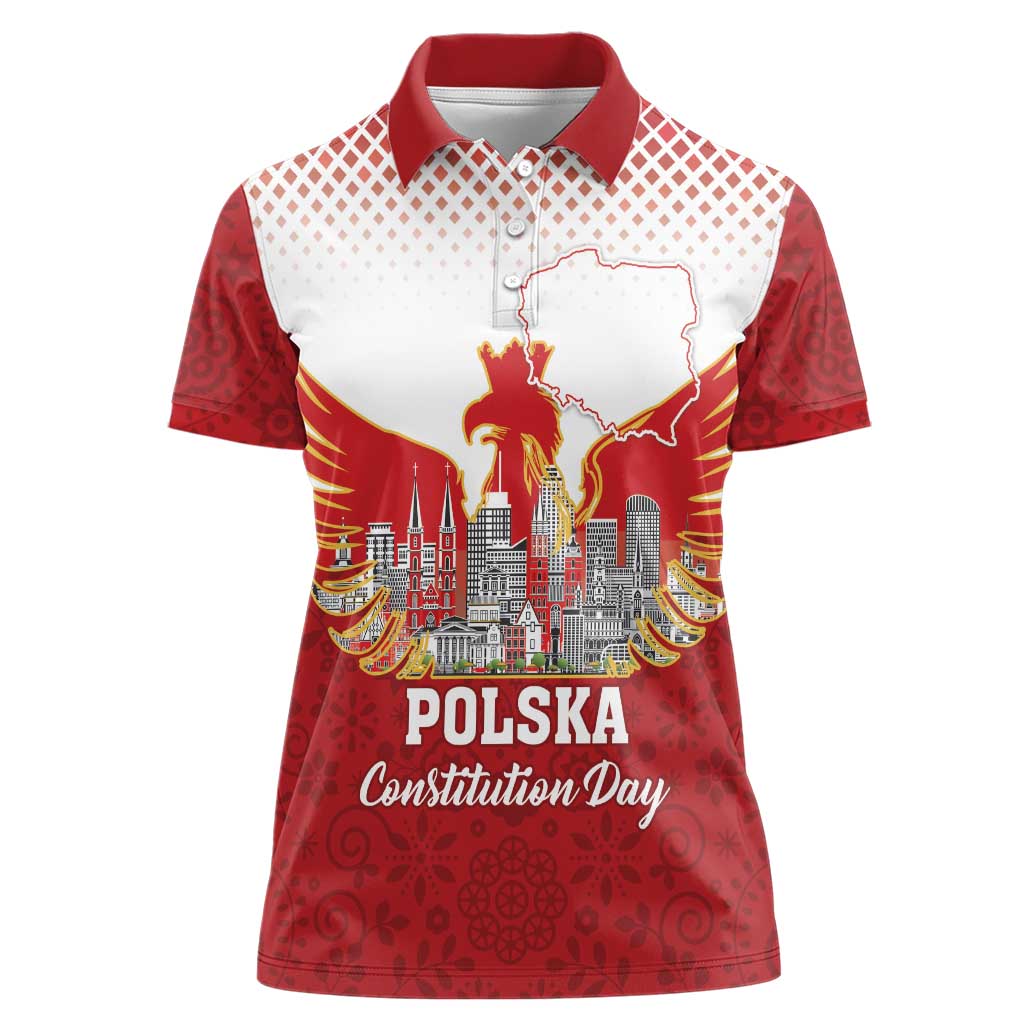 Poland Constitution Day Women Polo Shirt Warsaw Capital Mazurek Dabrowskiego