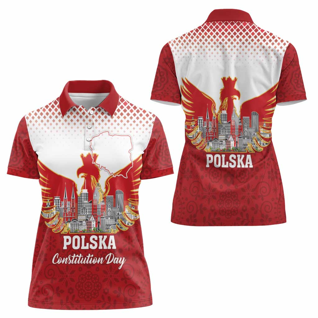 Poland Constitution Day Women Polo Shirt Warsaw Capital Mazurek Dabrowskiego