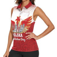 Poland Constitution Day Women Sleeveless Polo Shirt Warsaw Capital Mazurek Dabrowskiego