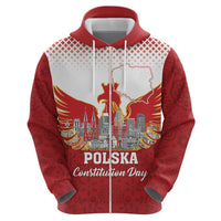 Poland Constitution Day Zip Hoodie Warsaw Capital Mazurek Dabrowskiego