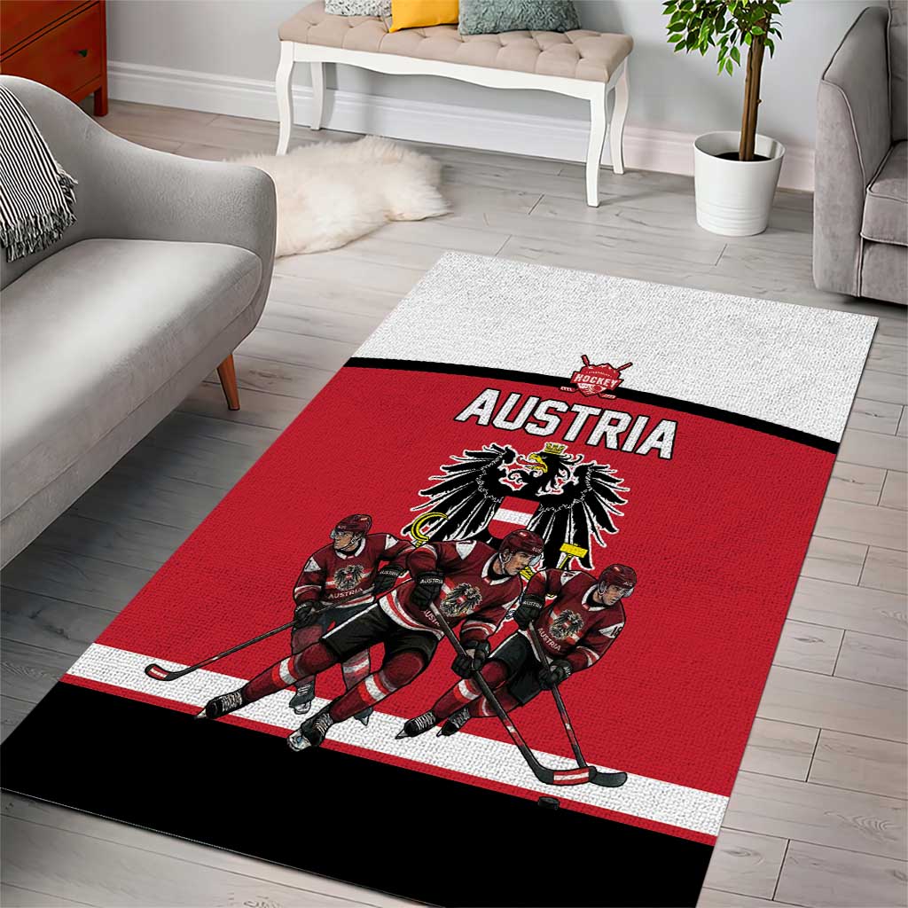Austria Hockey Area Rug Austrian Eagle Pride