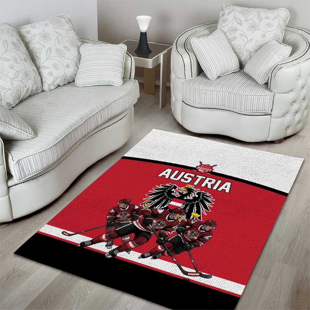Austria Hockey Area Rug Austrian Eagle Pride