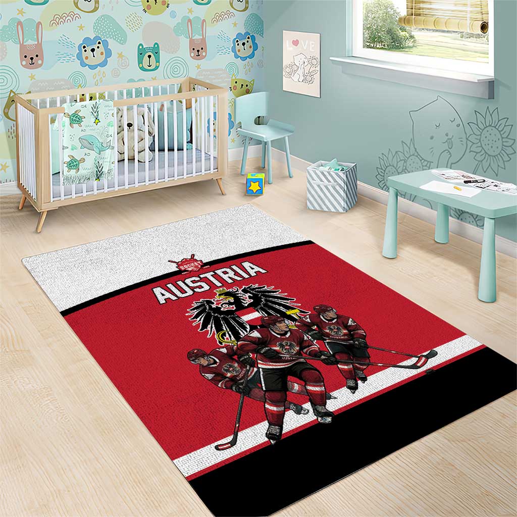 Austria Hockey Area Rug Austrian Eagle Pride