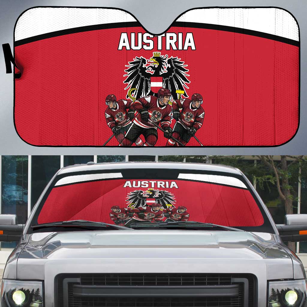 Austria Hockey Auto Sun Shade Austrian Eagle Pride