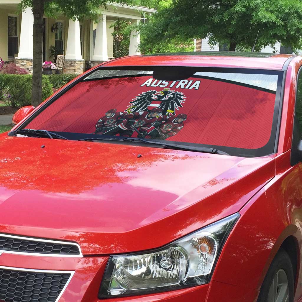 Austria Hockey Auto Sun Shade Austrian Eagle Pride