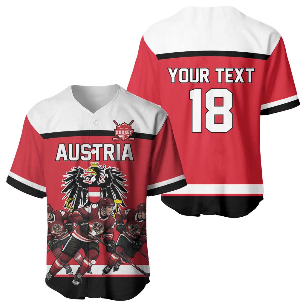 Austria Hockey Custom Baseball Jersey Austrian Eagle Pride