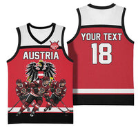 Austria Hockey Custom Basketball Jersey Austrian Eagle Pride