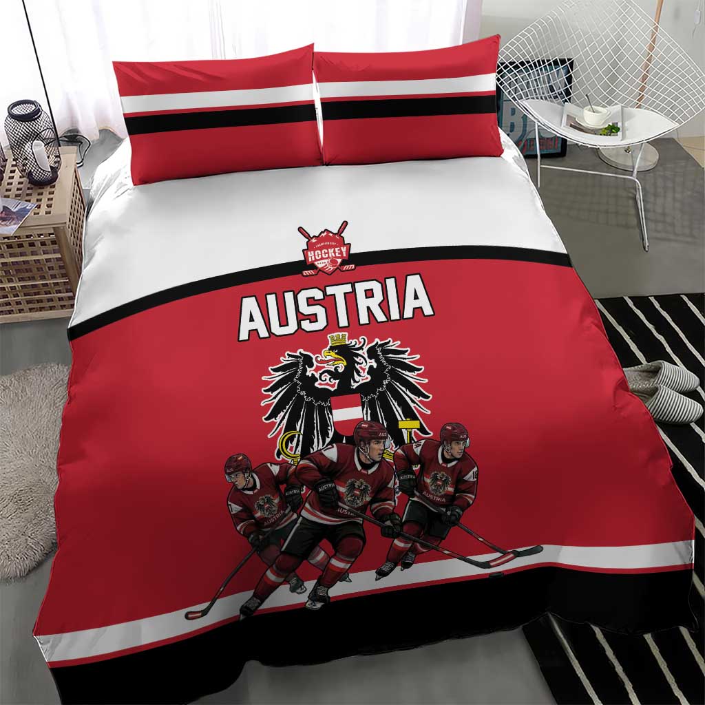 Austria Hockey Bedding Set Austrian Eagle Pride