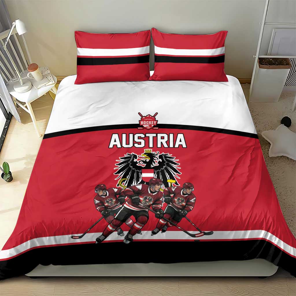 Austria Hockey Bedding Set Austrian Eagle Pride