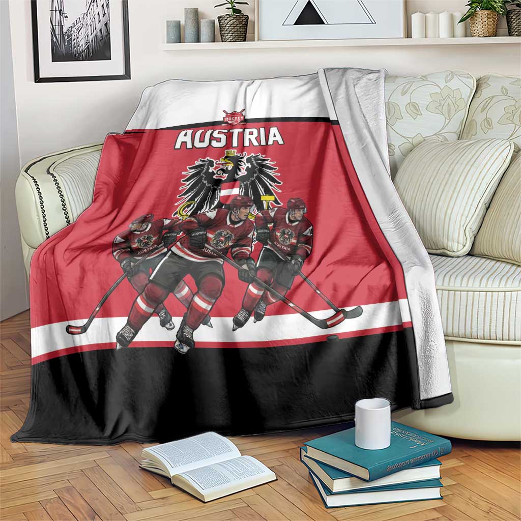 Austria Hockey Blanket Austrian Eagle Pride