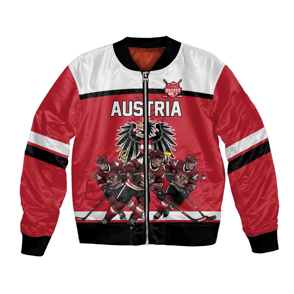 Austria Hockey Custom Bomber Jacket Austrian Eagle Pride