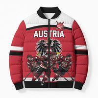 Austria Hockey Custom Bomber Puffer Jacket Austrian Eagle Pride