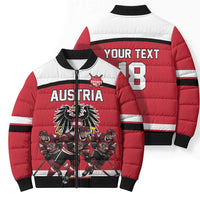 Austria Hockey Custom Bomber Puffer Jacket Austrian Eagle Pride