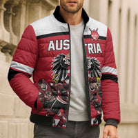 Austria Hockey Custom Bomber Puffer Jacket Austrian Eagle Pride
