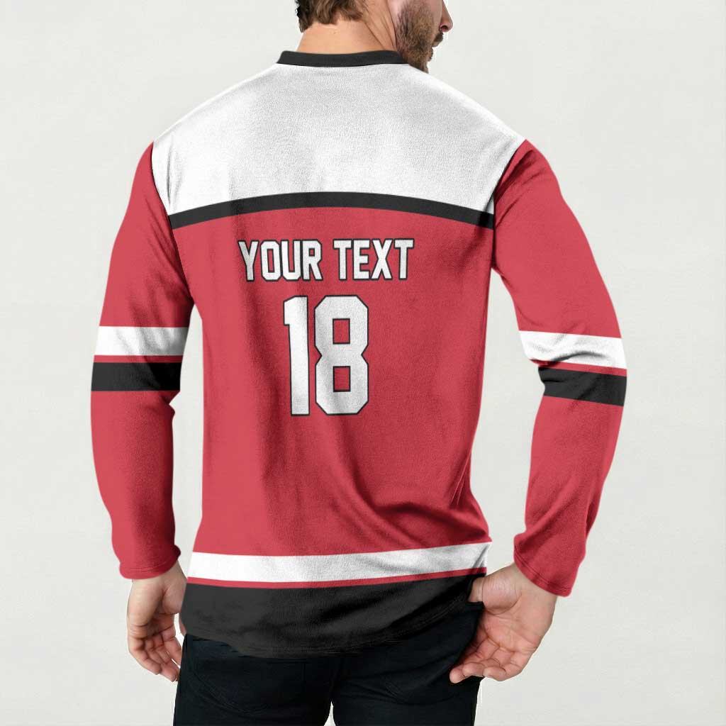 Austria Hockey Custom Button Sweatshirt Austrian Eagle Pride