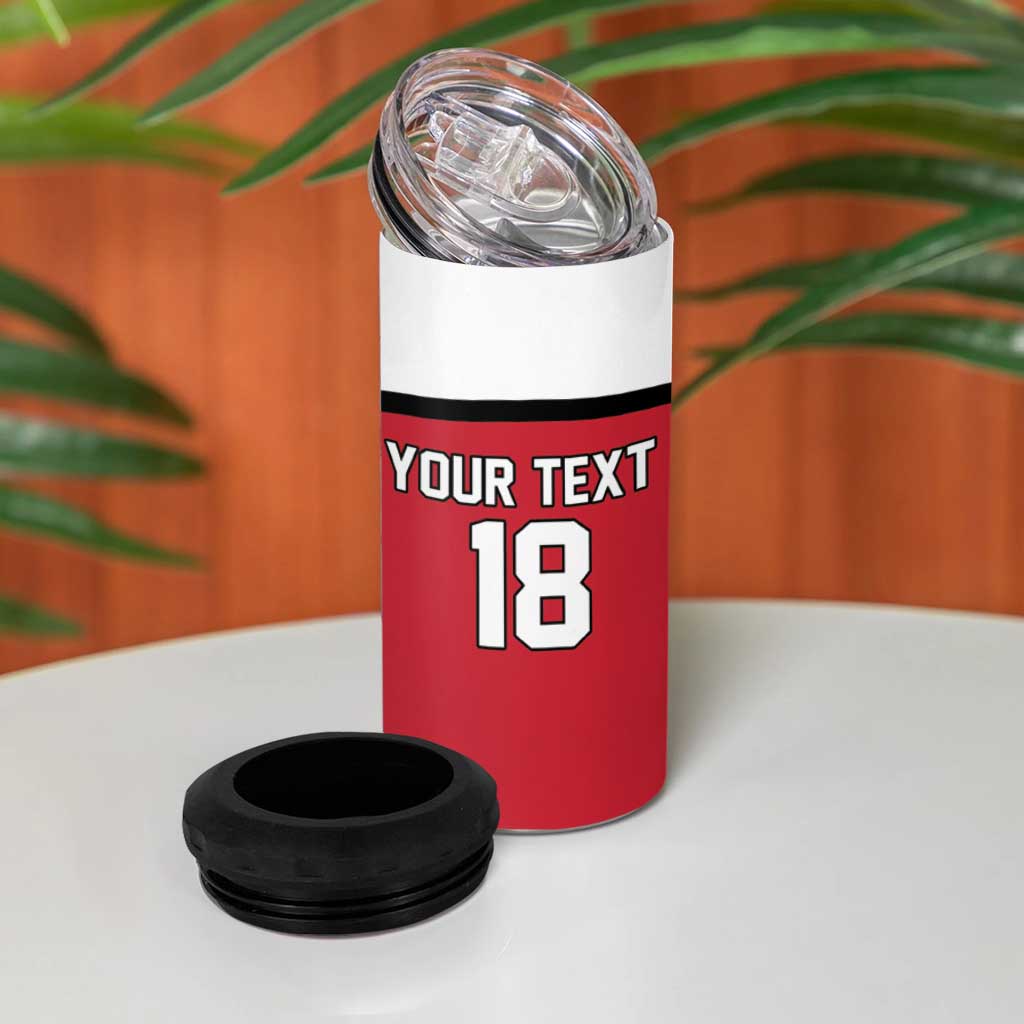 Austria Hockey Custom 4 in 1 Can Cooler Tumbler Austrian Eagle Pride