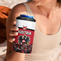 Austria Hockey Custom 4 in 1 Can Cooler Tumbler Austrian Eagle Pride