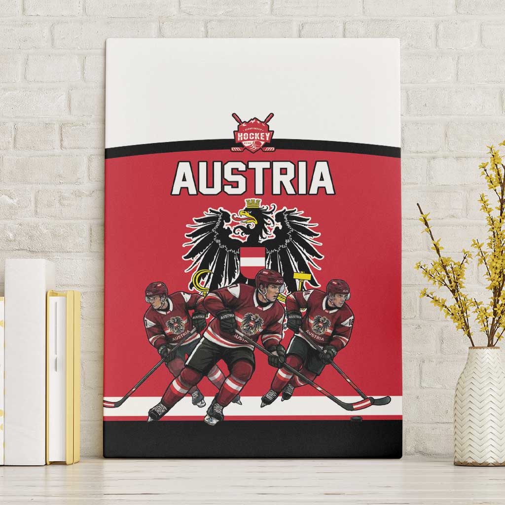 Austria Hockey Canvas Wall Art Austrian Eagle Pride