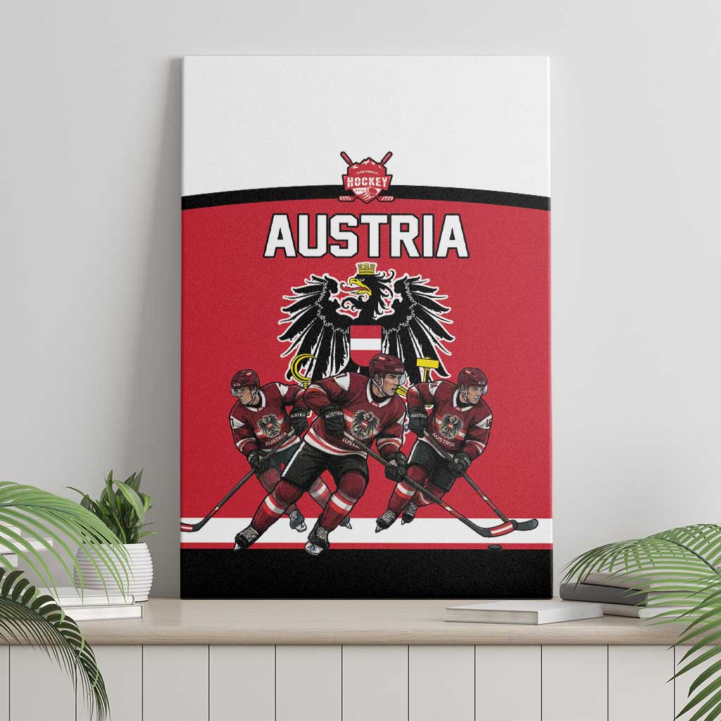 Austria Hockey Canvas Wall Art Austrian Eagle Pride