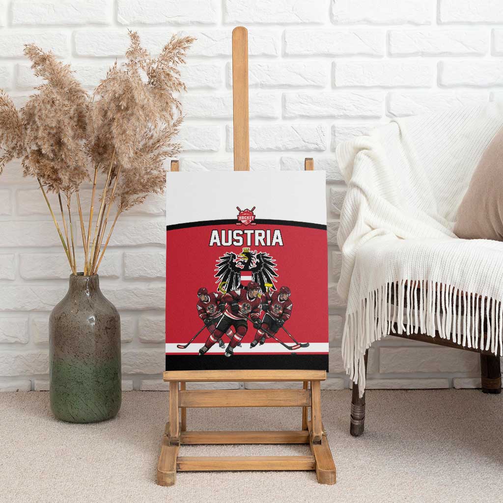Austria Hockey Canvas Wall Art Austrian Eagle Pride