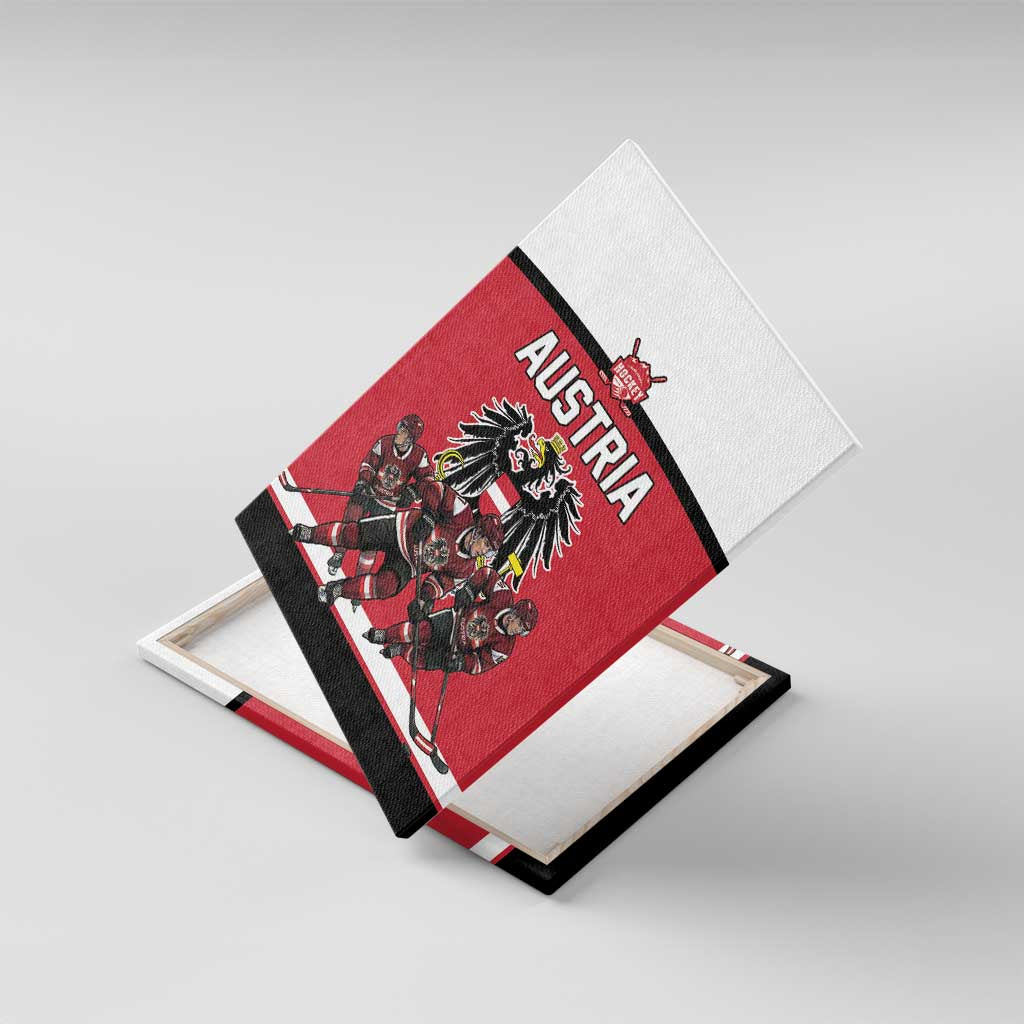 Austria Hockey Canvas Wall Art Austrian Eagle Pride
