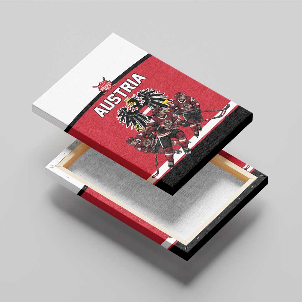 Austria Hockey Canvas Wall Art Austrian Eagle Pride