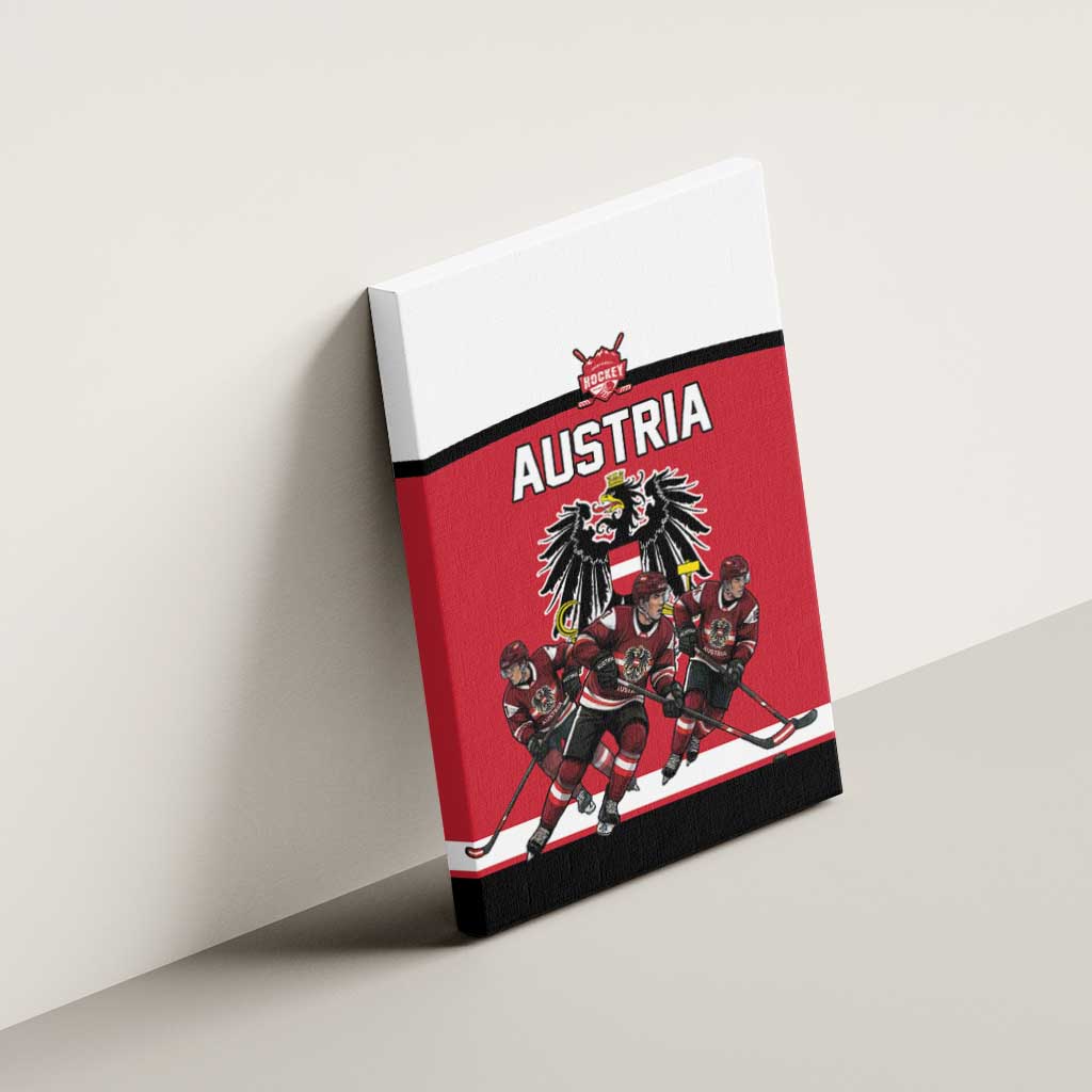 Austria Hockey Canvas Wall Art Austrian Eagle Pride
