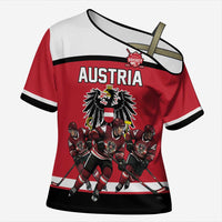 Austria Hockey Custom Cross Shoulder Shirt Austrian Eagle Pride