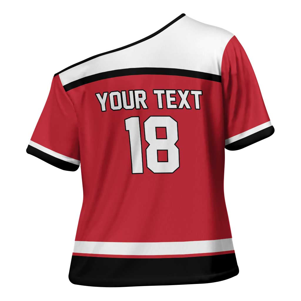 Austria Hockey Custom Cross Shoulder Shirt Austrian Eagle Pride