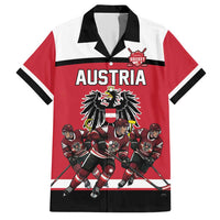 Austria Hockey Custom Hawaiian Shirt Austrian Eagle Pride