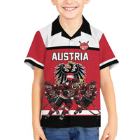 Austria Hockey Custom Hawaiian Shirt Austrian Eagle Pride